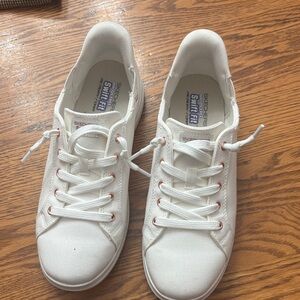 Skechers Women's White Lace-Up Sneakers